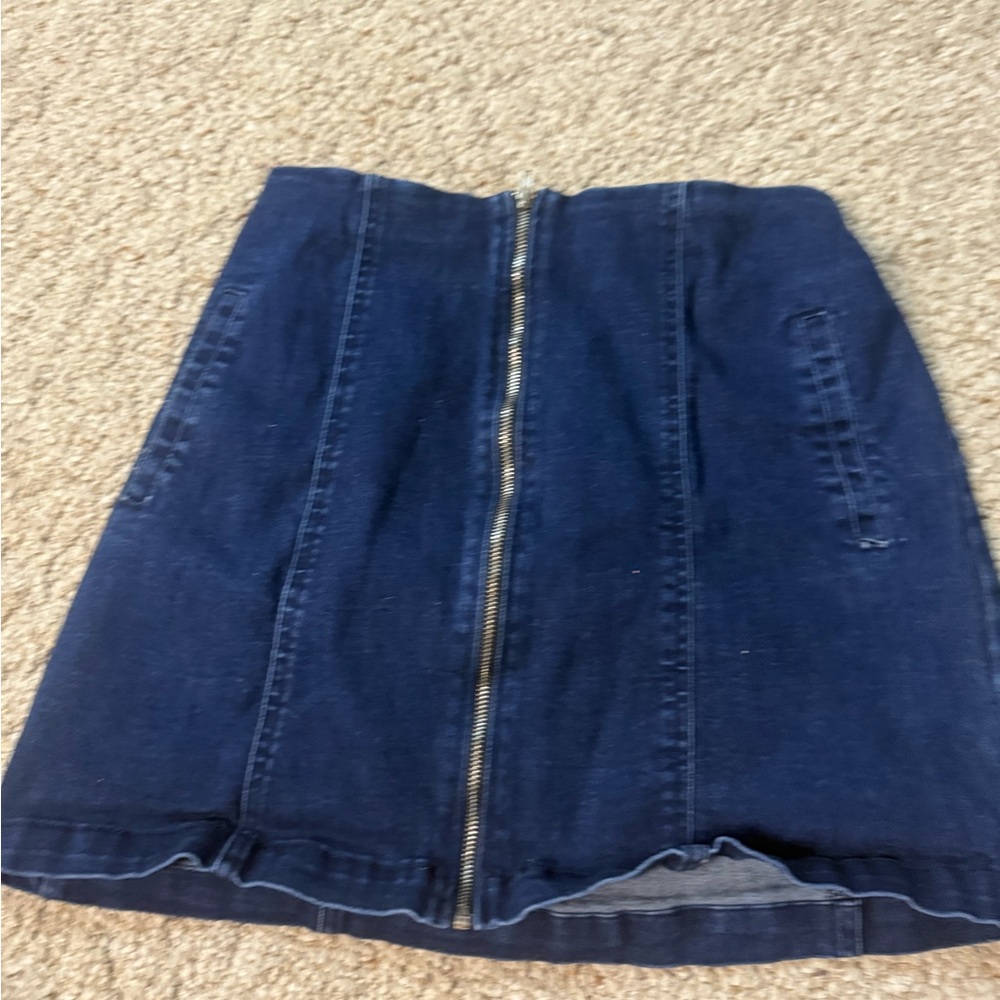 HYFVE Blue Mini A-Line Skirt Casual